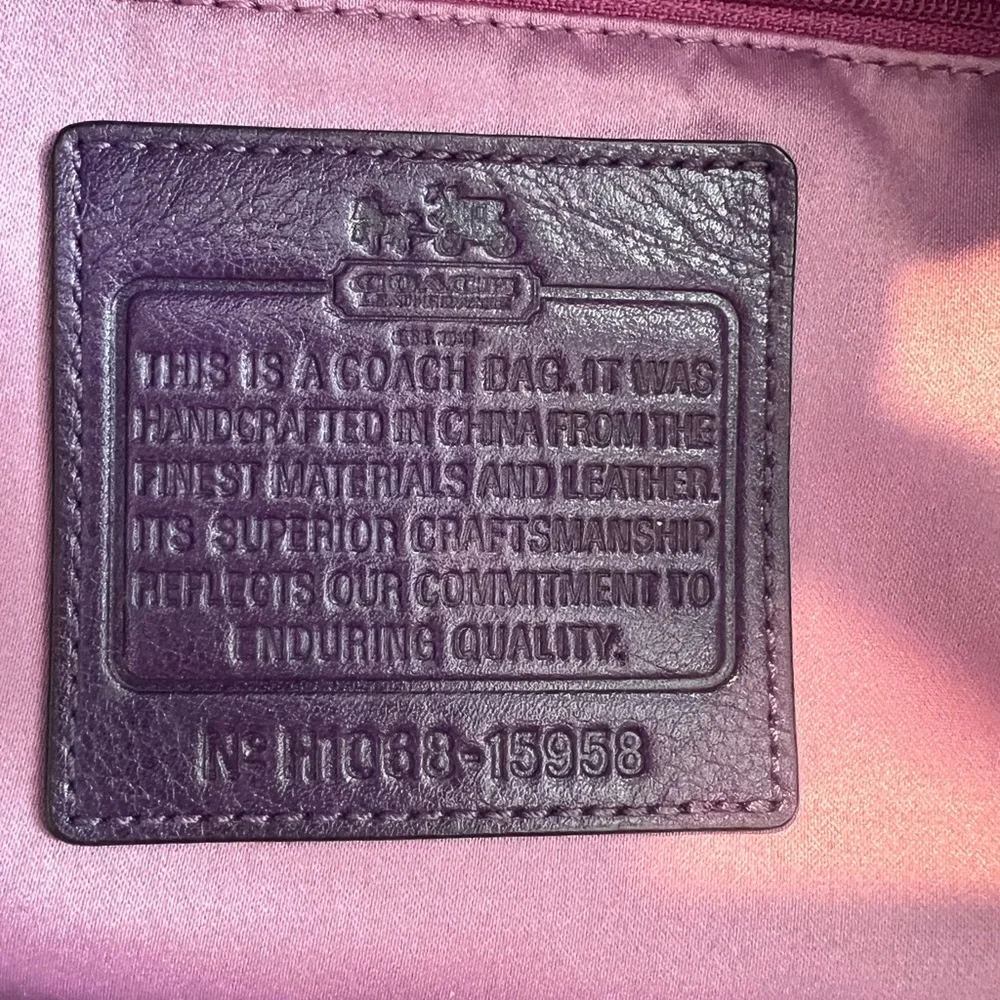 Coach 15958 Madison Purple Leather Large Convertible Shoulder Bag